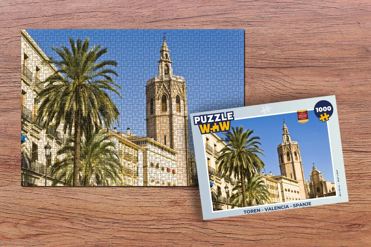 PuzzleWow Valencia Toren Legpuzzel 1000 Stuks - Multicolor