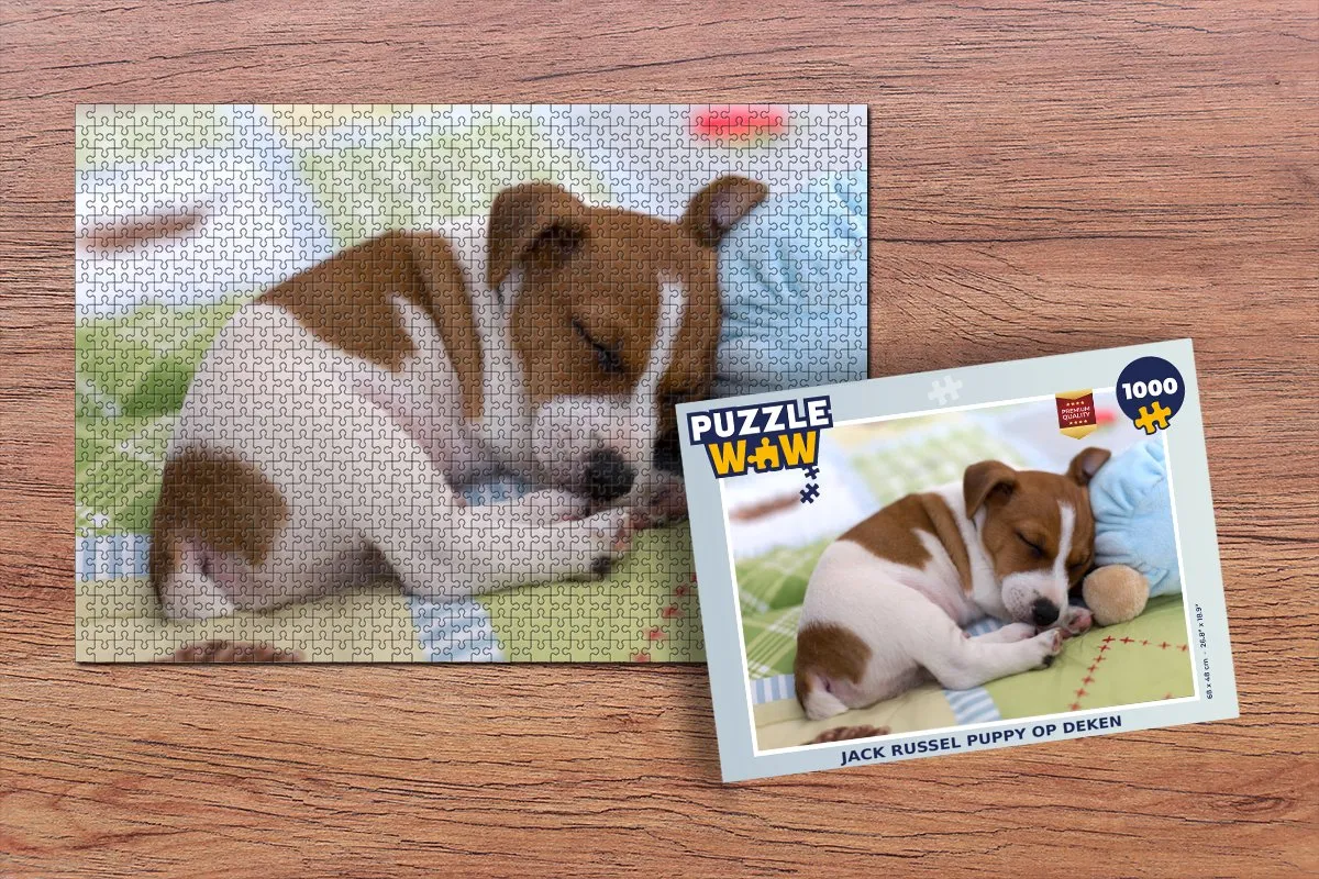 PuzzleWow Puppy Slaap Legpuzzel 1000 Stuks - Multicolor
