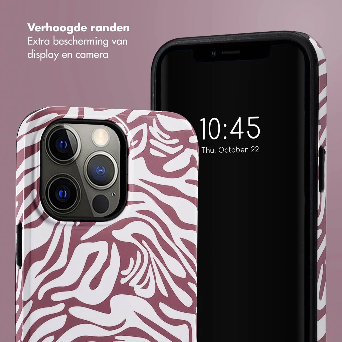 Selencia Hoesje iPhone 14 Pro Max - Trippy Swirl Dark Rose
