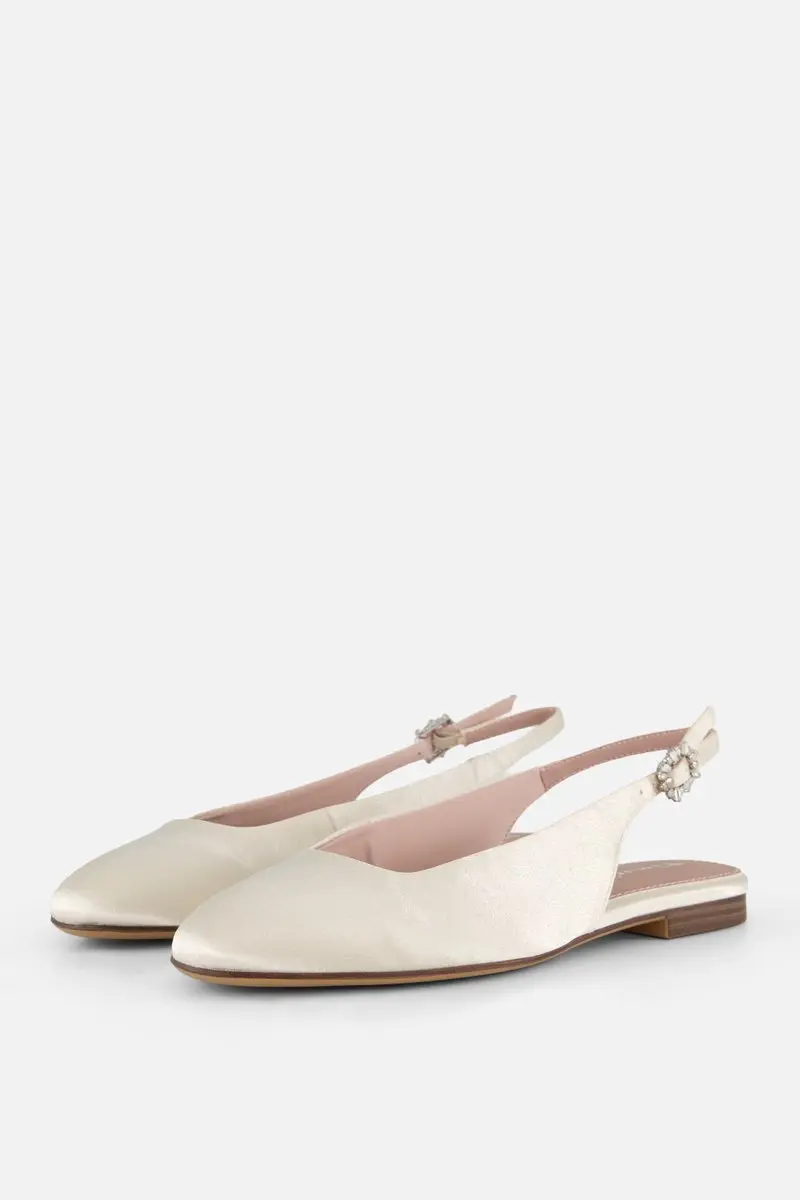 Tamaris Slingback wit Textiel