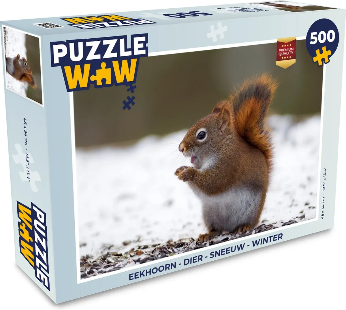 PuzzleWow Legpuzzel Eekhoorn 500 Stuks