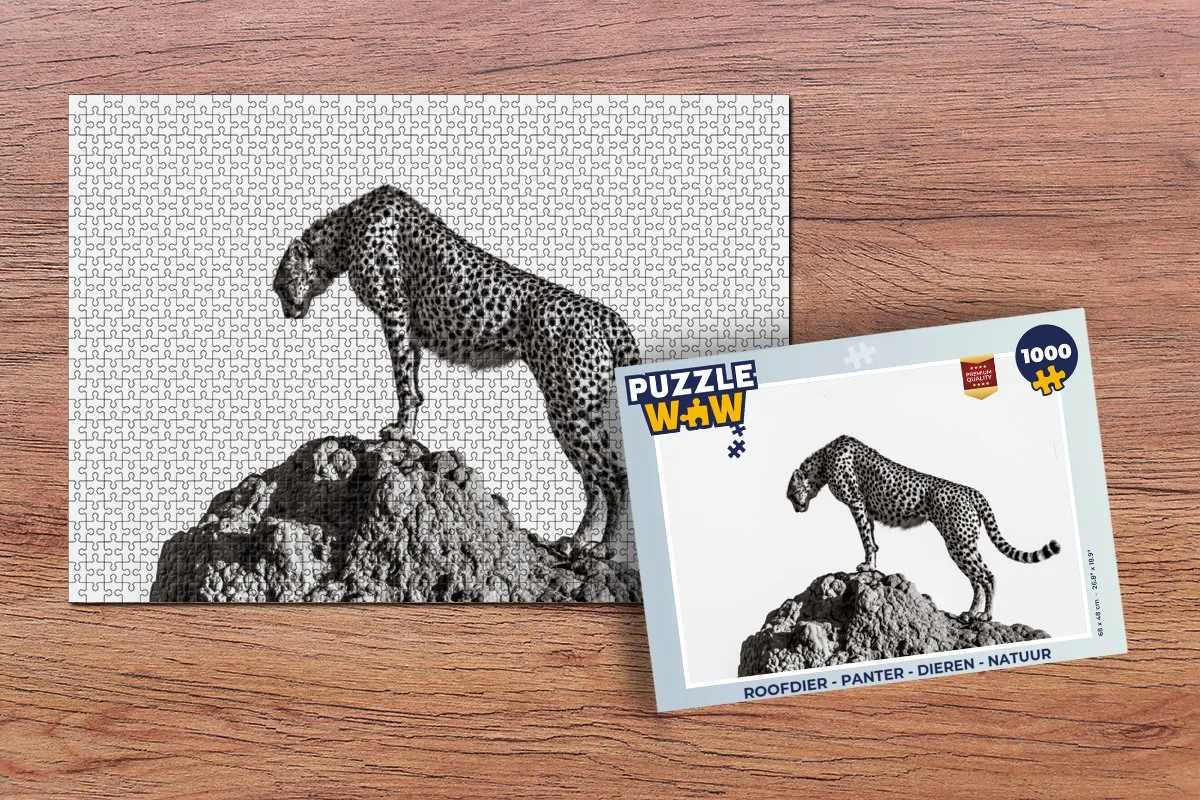 PuzzleWow Roofdier Panter Legpuzzel 1000 Stuks - Multicolor