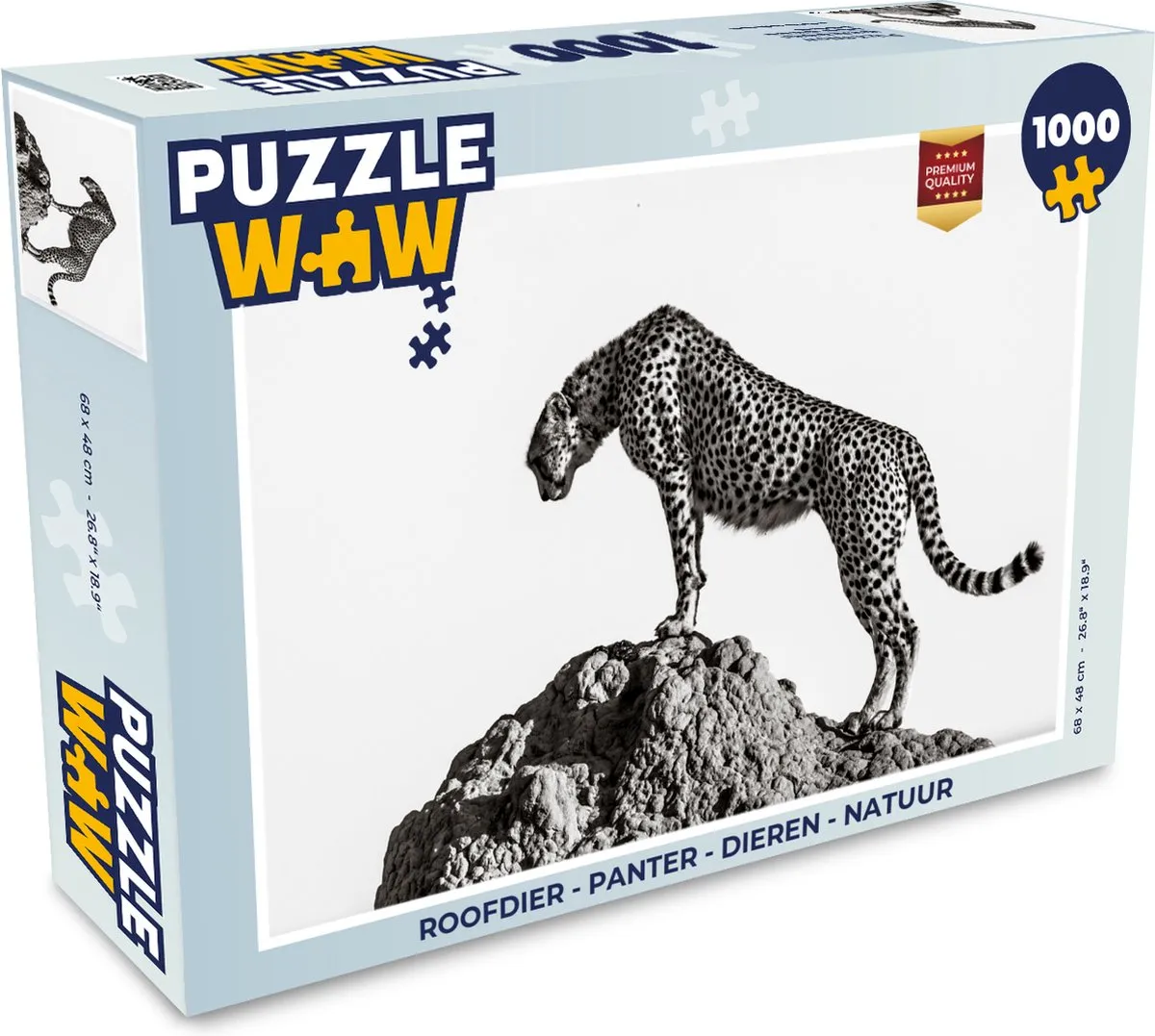 PuzzleWow Roofdier Panter Legpuzzel 1000 Stuks - Multicolor