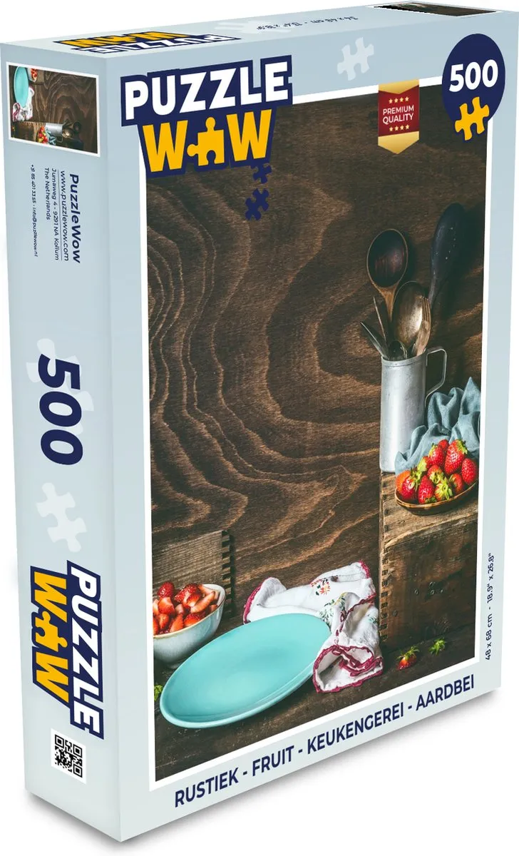 PuzzleWow Rustiek Fruit Legpuzzel 500 Stuks - Multicolor