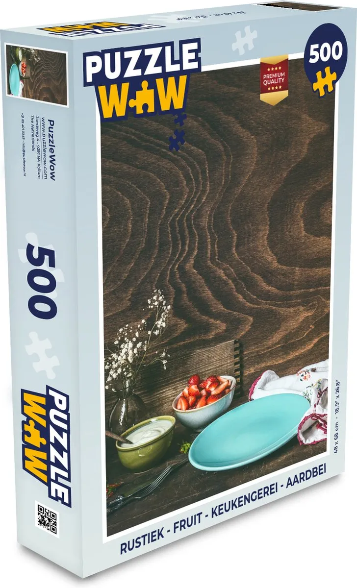 PuzzleWow Rustiek Fruit Legpuzzel 500 Stuks - Multicolor