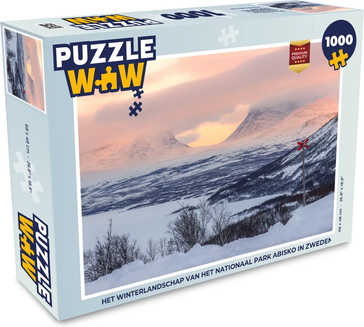 PuzzleWow Winterlandschap Abisko Legpuzzel 1000 Stuks