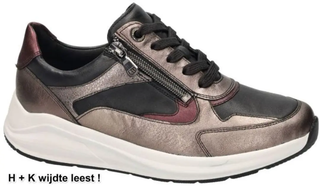 Solidus K-breedte Metallic Dames Sneakers 37.5