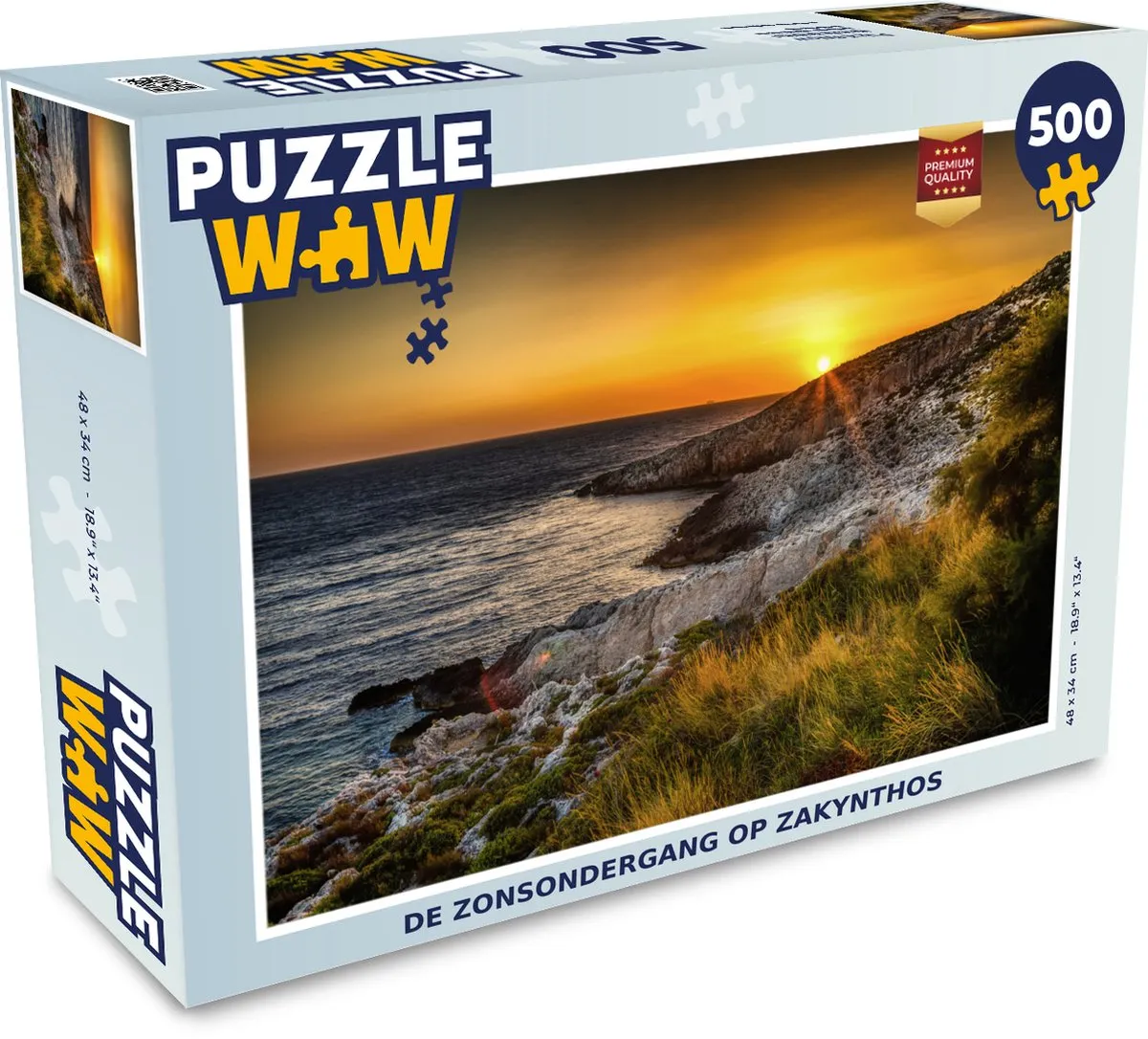 PuzzleWow Zakynthos Zonsondergang Legpuzzel 500 Stuks
