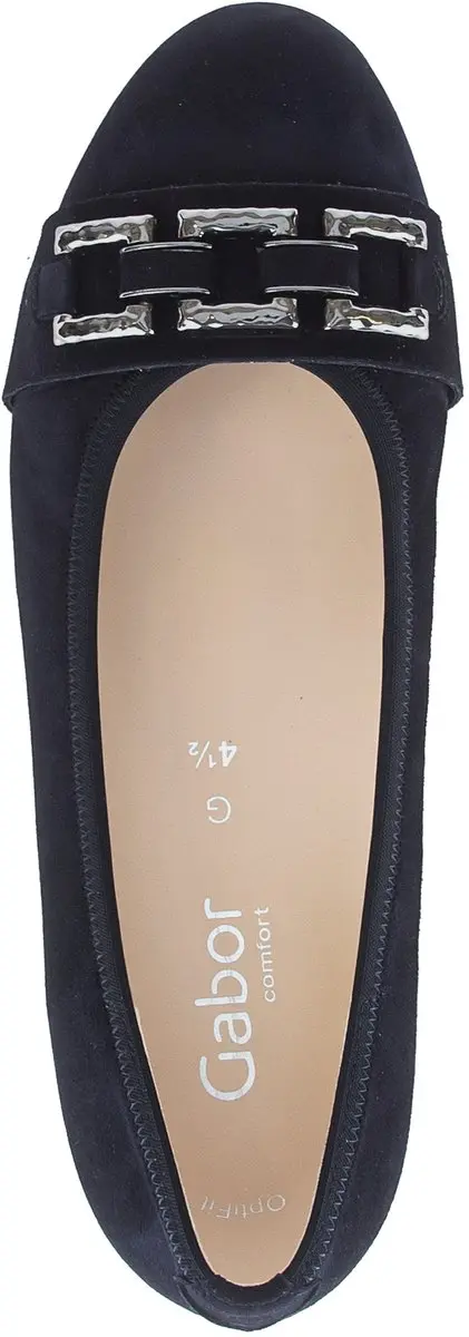 Gabor 82.465 Suède Instappers - Donkerblauw - 38.5