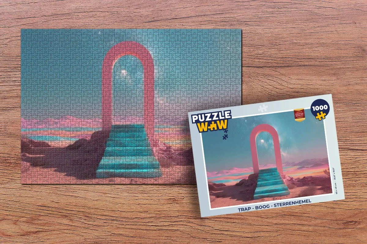 PuzzleWow Legpuzzel 1000 Stuks - Trap Boog Sterrenhemel