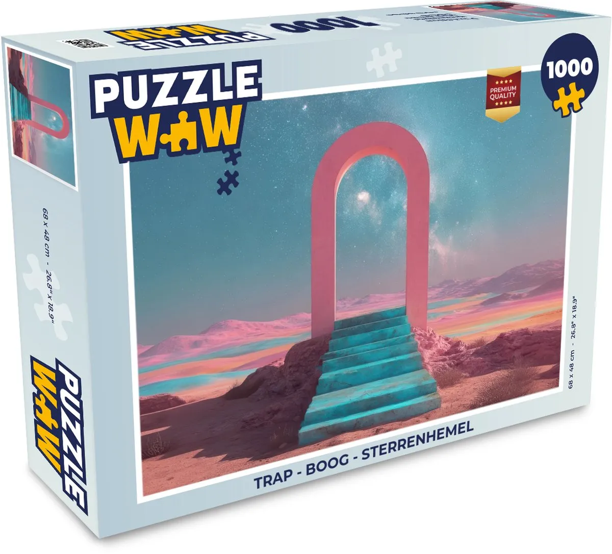 PuzzleWow Legpuzzel 1000 Stuks - Trap Boog Sterrenhemel
