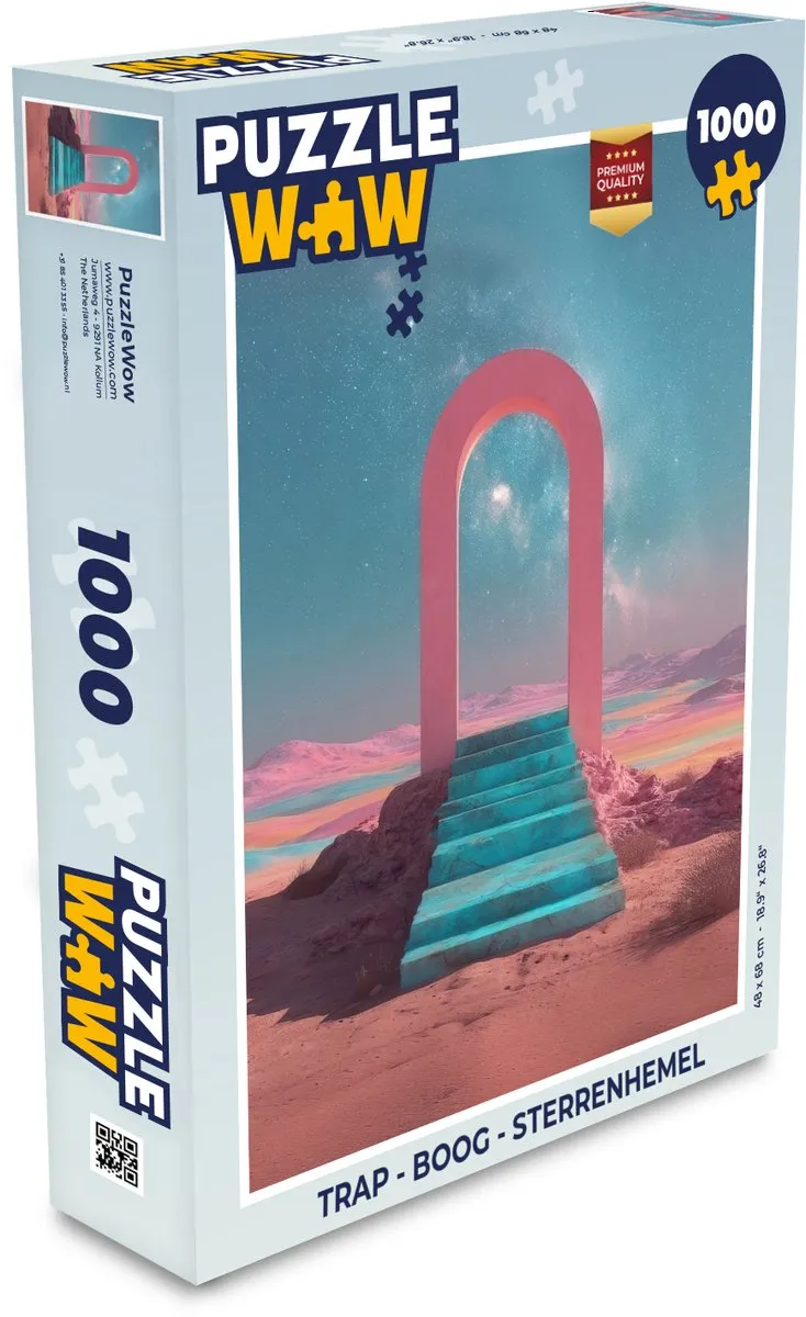 PuzzleWow Legpuzzel 1000 Stuks - Trap Boog Sterrenhemel