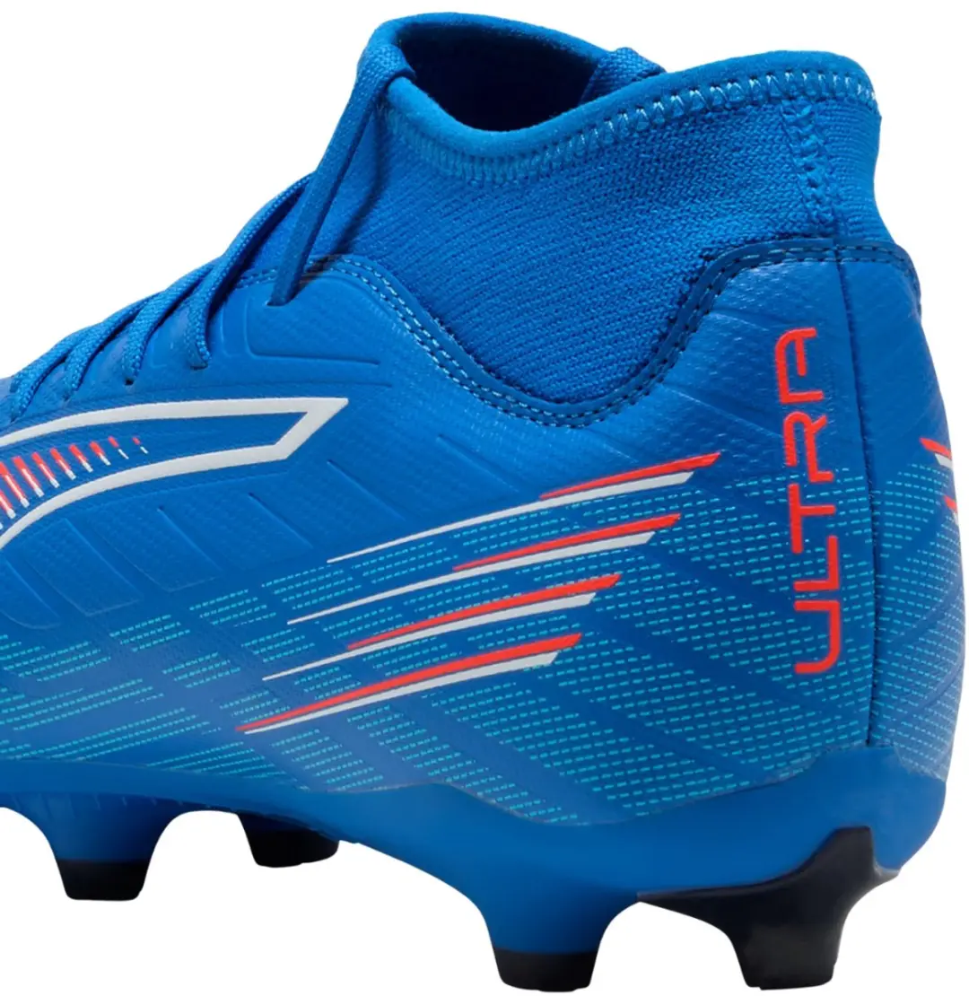PUMA Ultra 6 Play+ FG/AG Voetbalschoenen - Blauw/Oranje/Wit - afbeelding 5 van 6