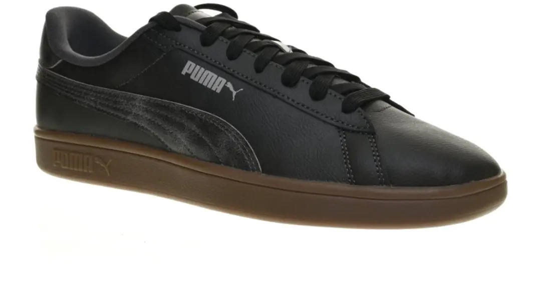 PUMA Heren Smash 3.0 Crafted Leather Sneakers - Grijs - afbeelding 3 van 6