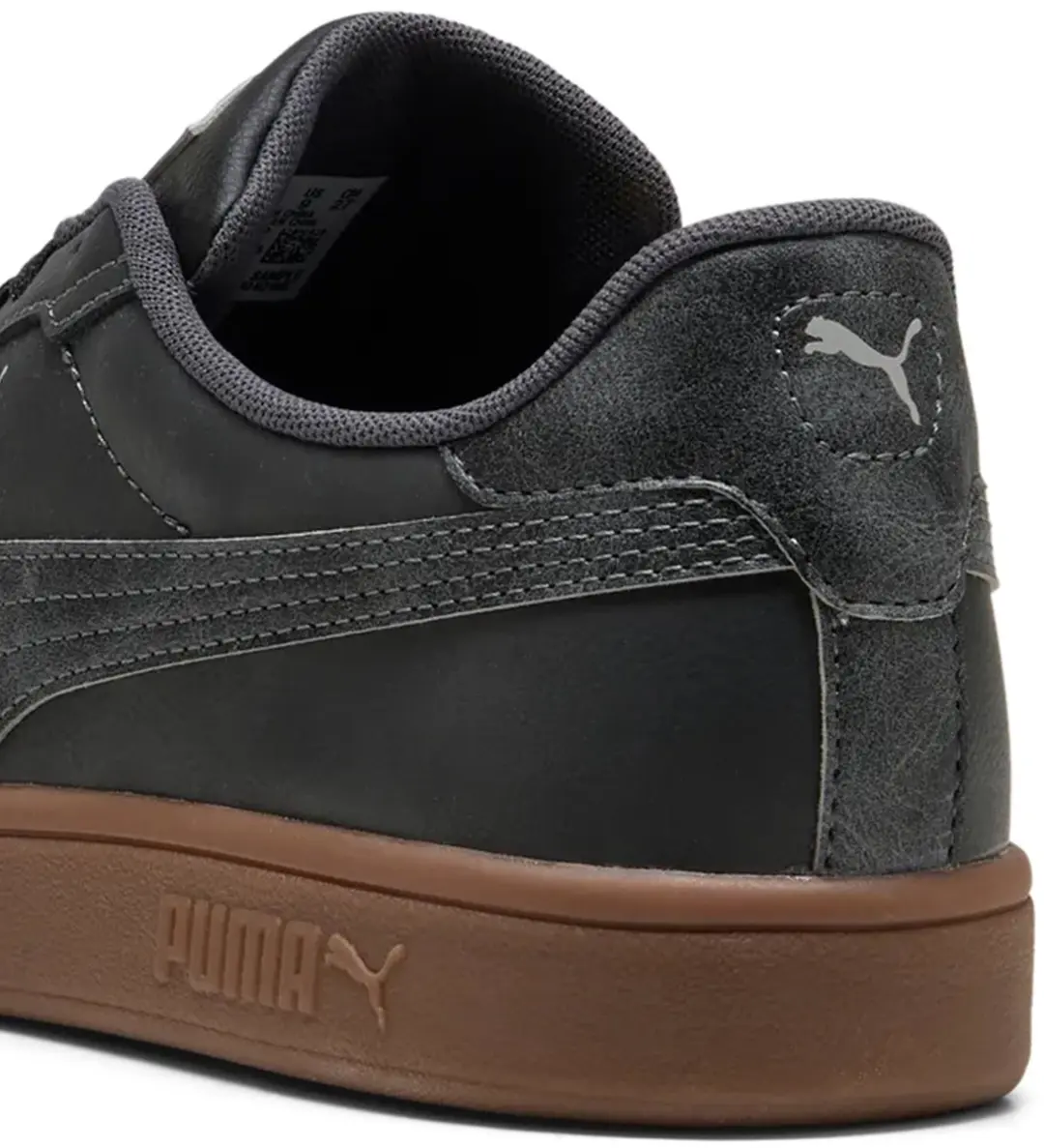 PUMA Heren Smash 3.0 Crafted Leather Sneakers - Grijs - afbeelding 5 van 6