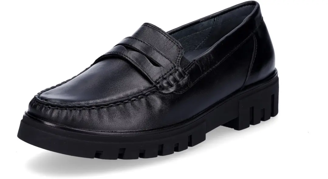 Waldläufer leren dames slipper Serena zwart 4