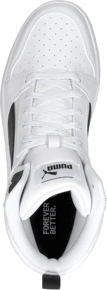 PUMA Rebound V6 Mid Jr Unisex Sneakers 045501 - Maat 36 - Wit/Zwart - afbeelding 6 van 6