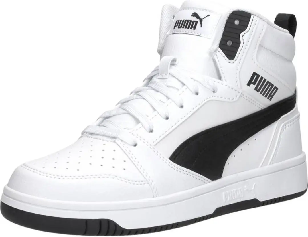 PUMA Rebound V6 Mid Jr Unisex Sneakers 045501 - Maat 36 - Wit/Zwart - afbeelding 5 van 6