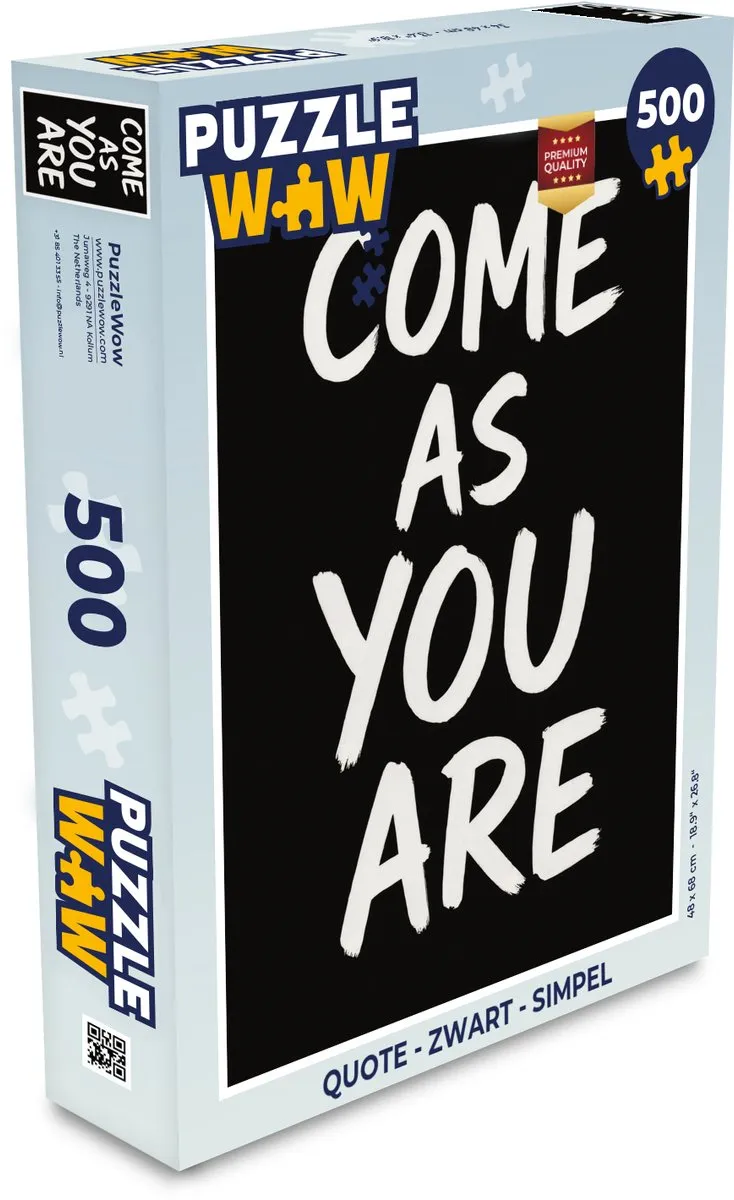 PuzzleWow Quote Legpuzzel 500 Stuks