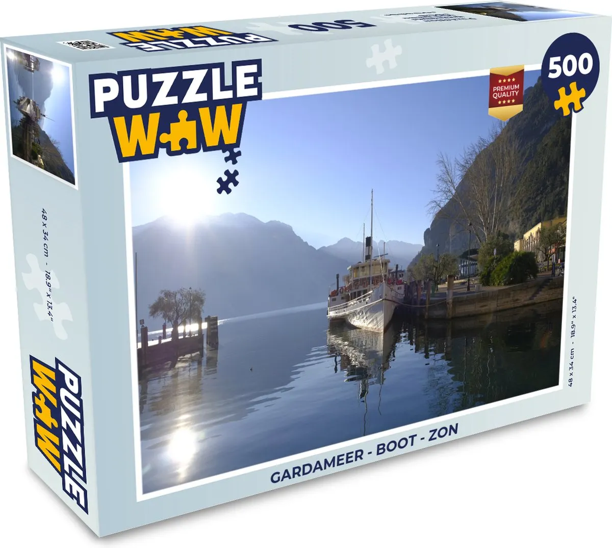 PuzzleWow Gardameer Boot Legpuzzel 500 Stuks