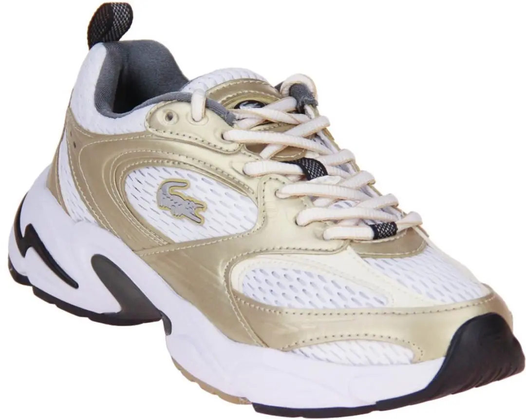 Lacoste Storm 96 Sneaker Wit-Goud