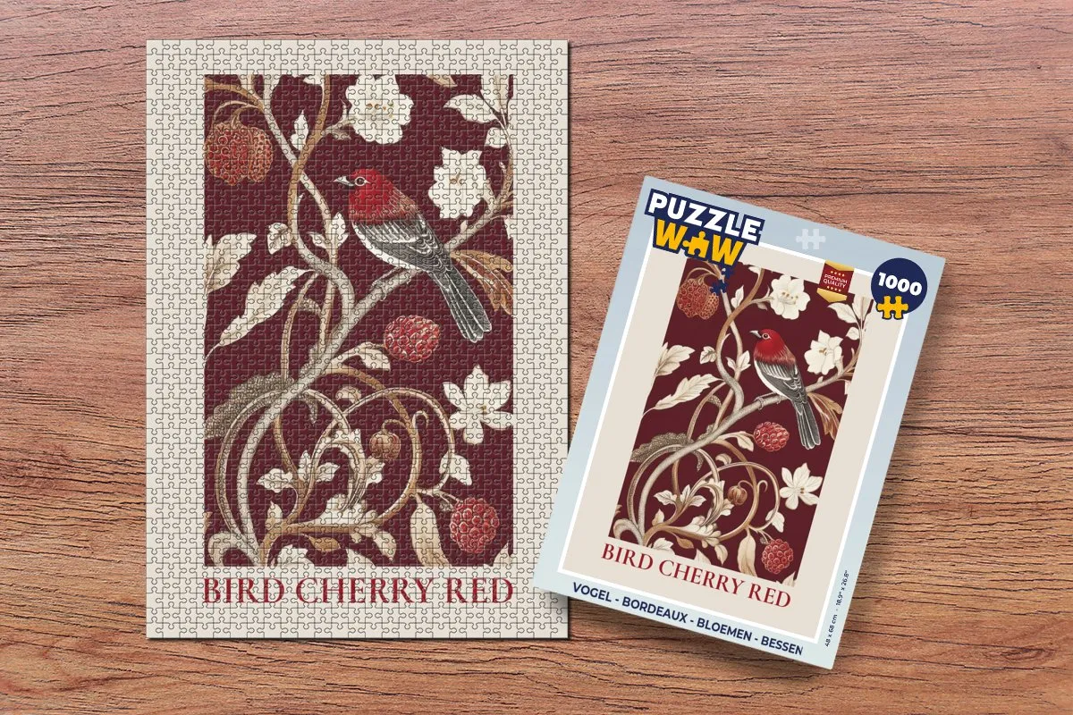 PuzzleWow Vogel Legpuzzel 1000 Stukjes - Bordeaux