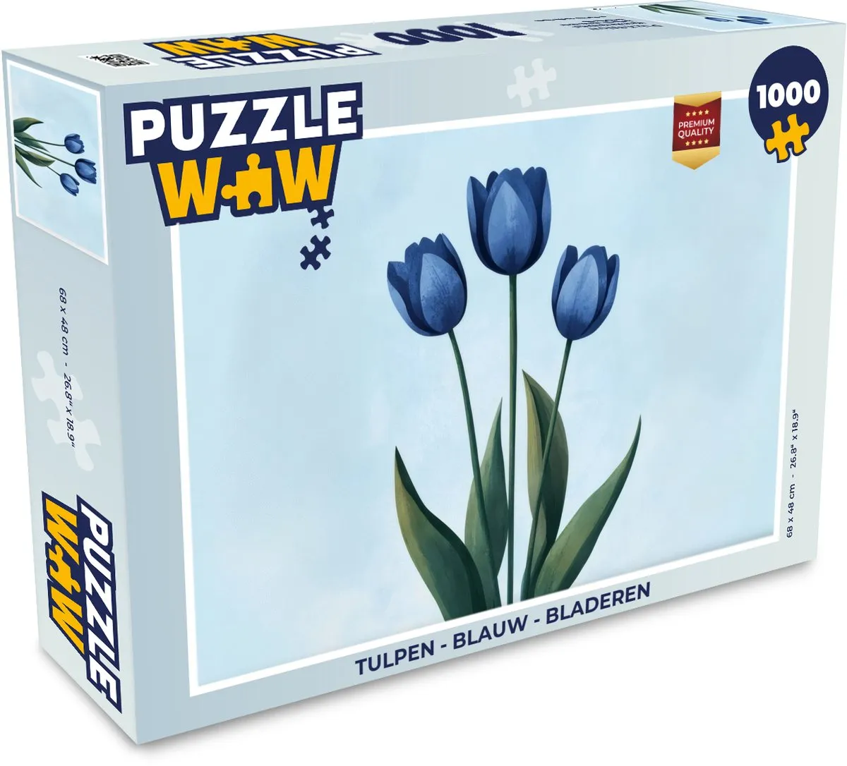 PuzzleWow Legpuzzel Tulpen Blauw 1000 Stuks