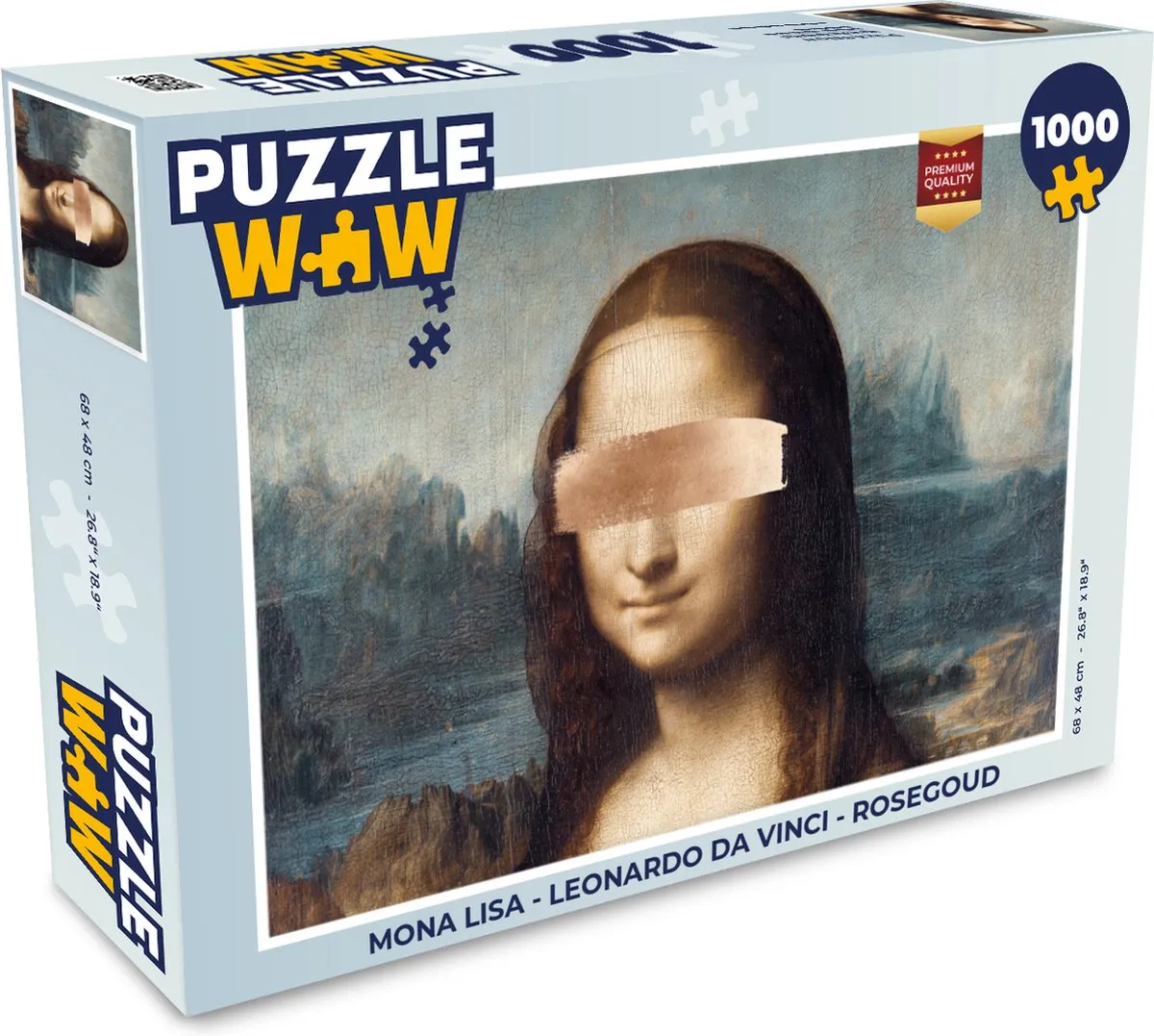 PuzzleWow Mona Lisa Legpuzzel 1000 Stuks - Multicolor