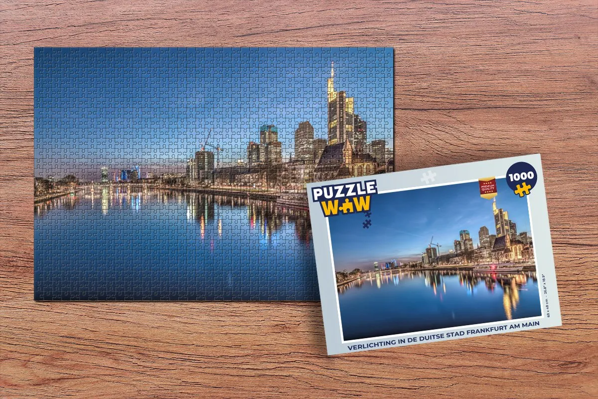 PuzzleWow Frankfurt am Main Legpuzzel 1000 Stuks - Multicolor