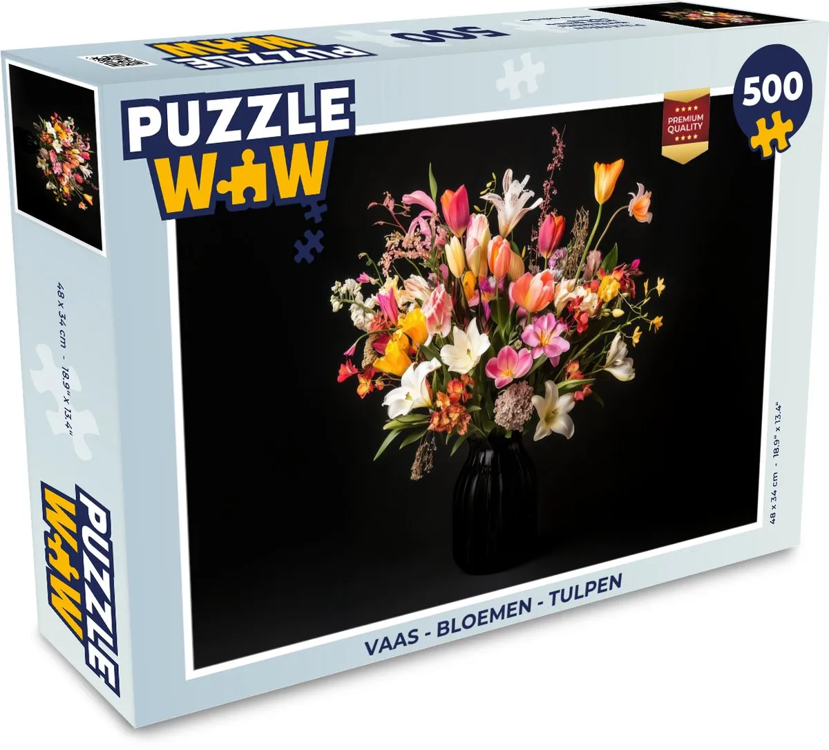 PuzzleWow Vaas Bloemen Legpuzzel 500 Stuks