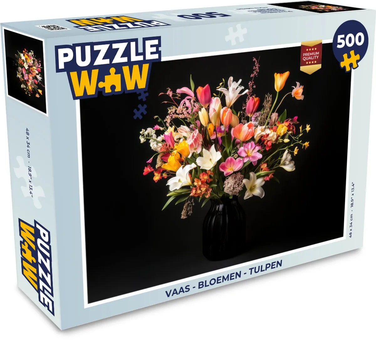 PuzzleWow Vaas Bloemen Legpuzzel 500 Stuks - Boeket