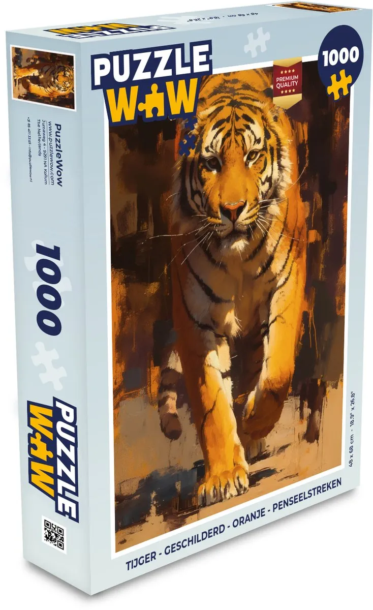 PuzzleWow Tijger Legpuzzel 1000 Stuks