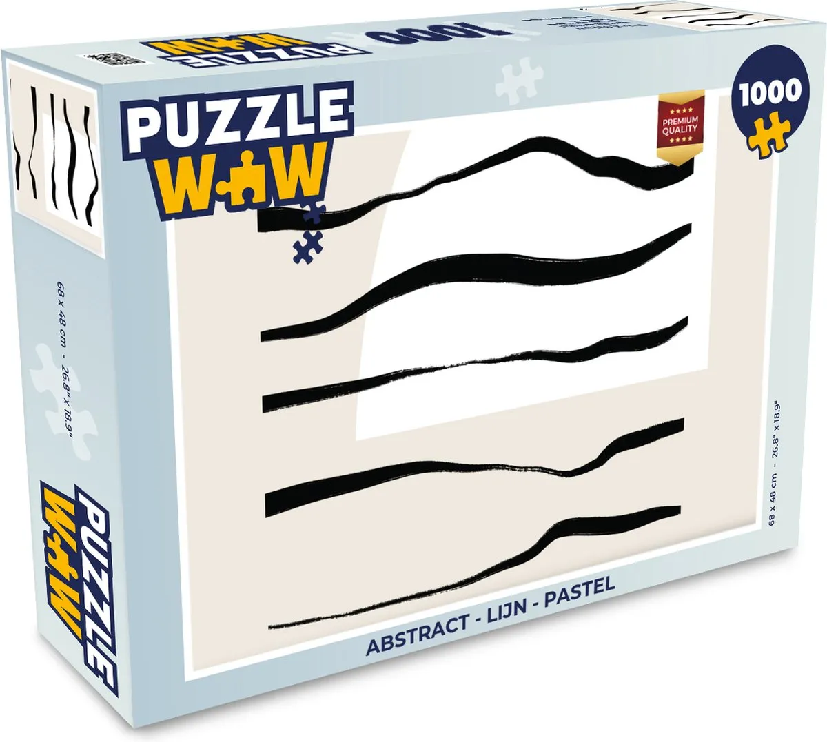 PuzzleWow Abstract Legpuzzel 1000 Stuks - Multicolor