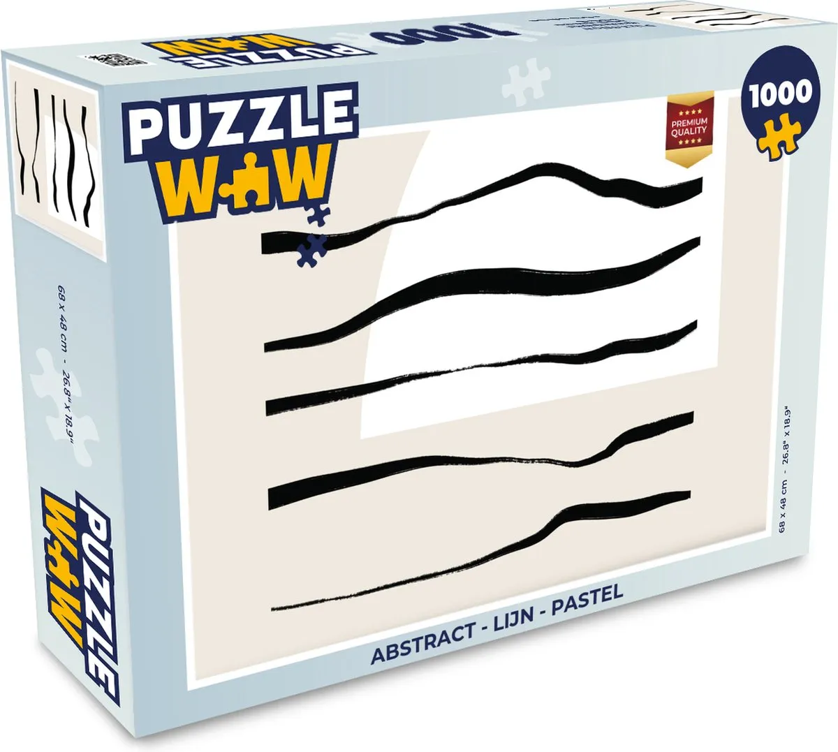 PuzzleWow Abstract Legpuzzel 1000 Stuks - Multicolor
