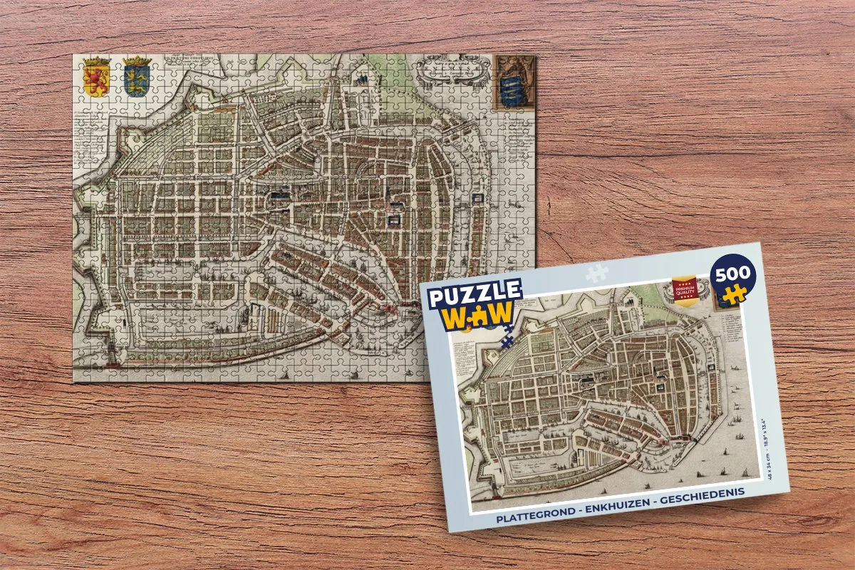 PuzzleWow Enkhuizen Legpuzzel 500 Stuks - Multicolor