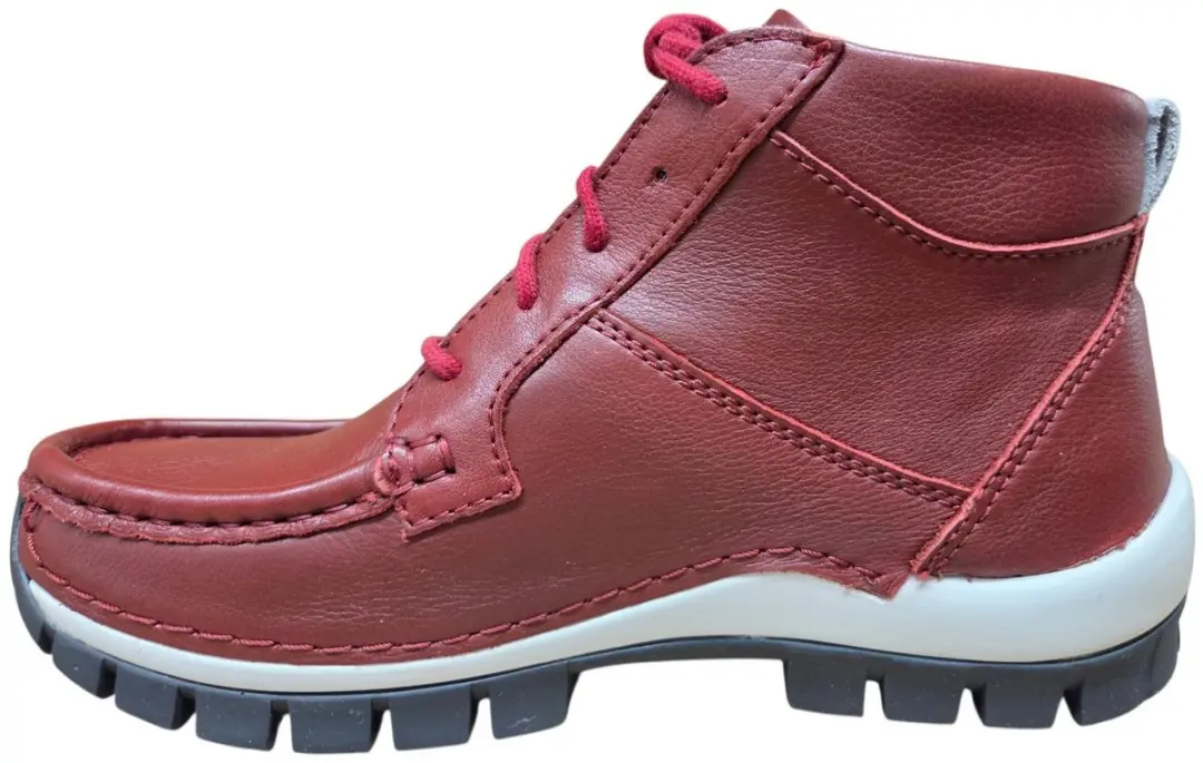 Wolky 0474030 Veterschoenen Dames - Rood Leer - 41