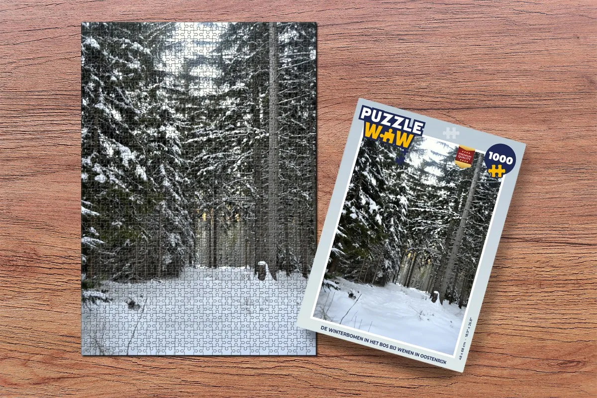 PuzzleWow Winterbomen Wenen Legpuzzel 1000 Stuks - Multicolor