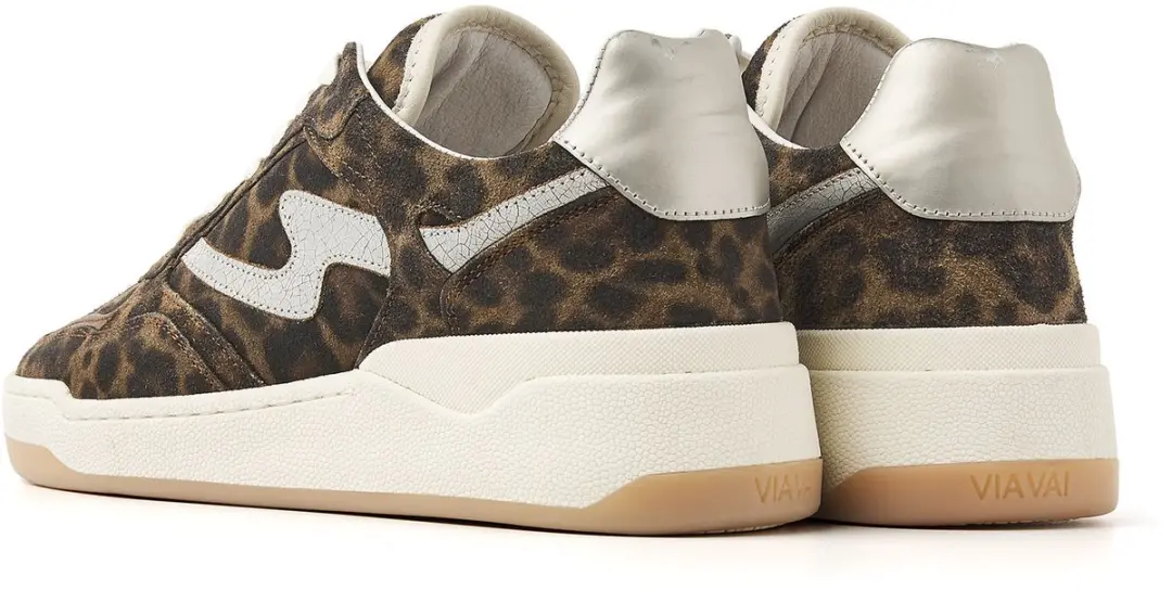 VIA VAI Sam Levi Sneakers - Dames 37 - Bruin Luipaardprint
