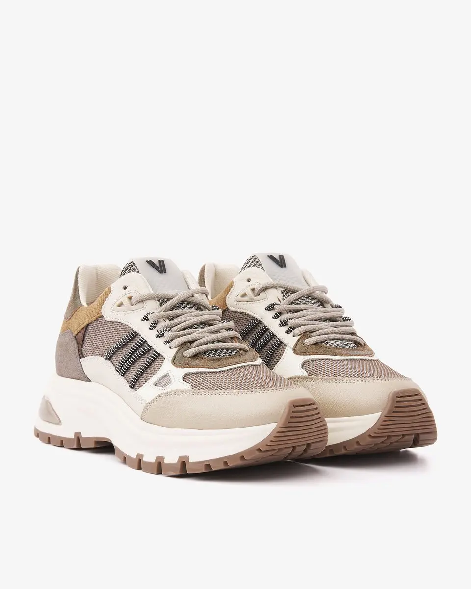 VIA VAI Liz Dae Sneakers Dames - Leer/Suède - Groen - 40