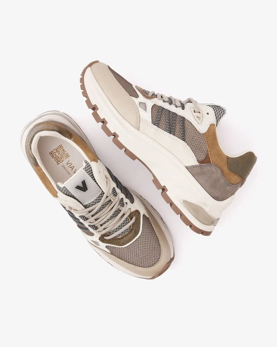 VIA VAI Liz Dae Sneakers Dames - Leer/Suède - Groen - 40