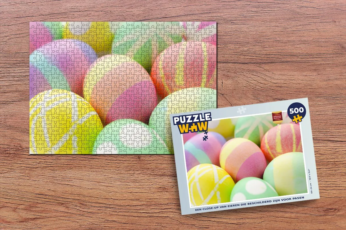 PuzzleWow Pasen Eieren Legpuzzel 500 Stuks - Multicolor
