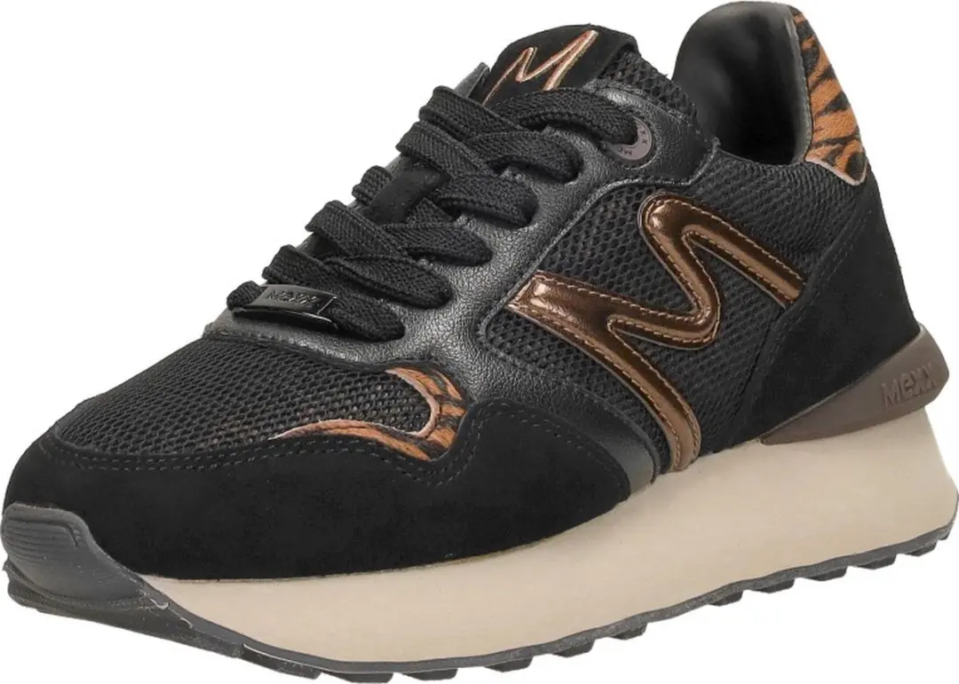 Mexx Juju Humper Sneaker - Dierenprint Zwart - 39 - afbeelding 3 van 6