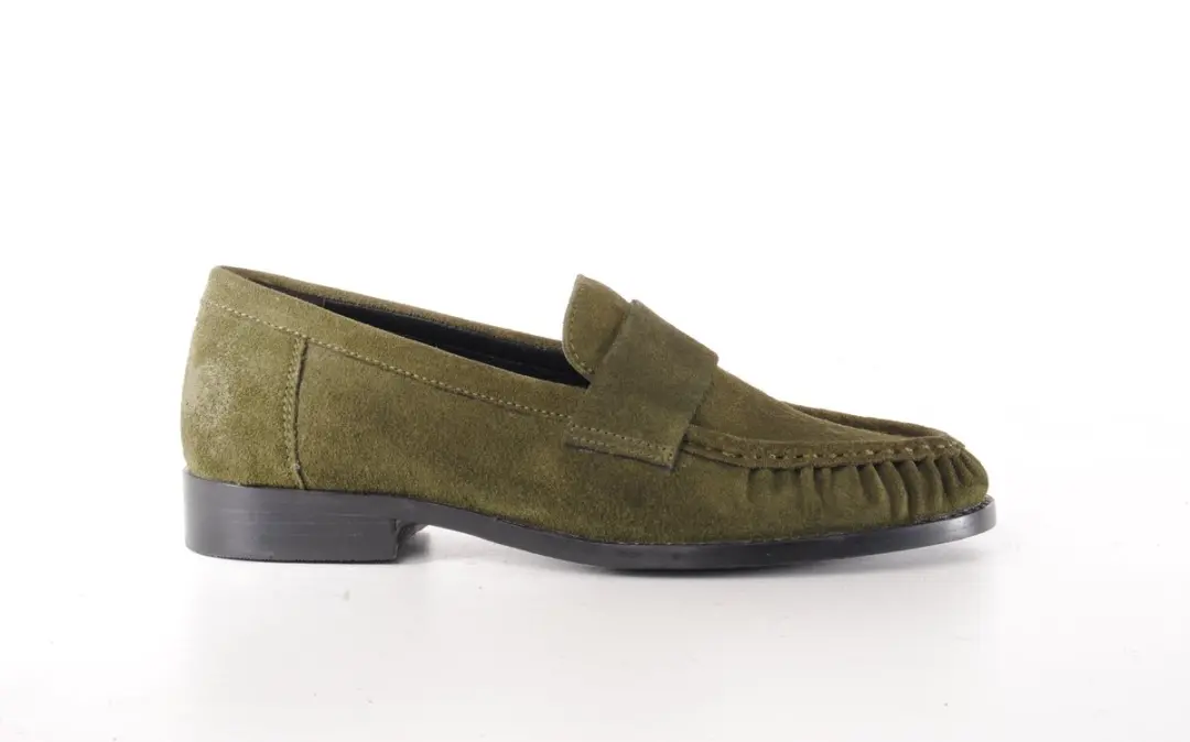 Bronx dames loafer Zurii suède kaki