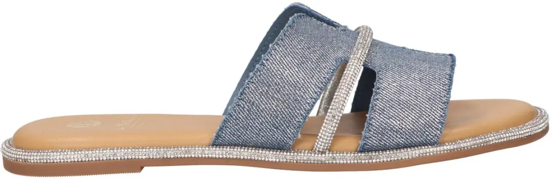 La Strada Slipper Blauw Jeans