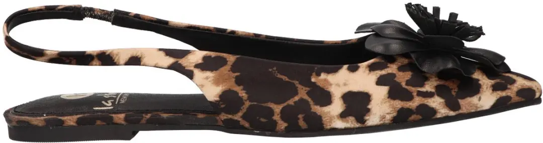 La Strada Slingback Leopard Satijn