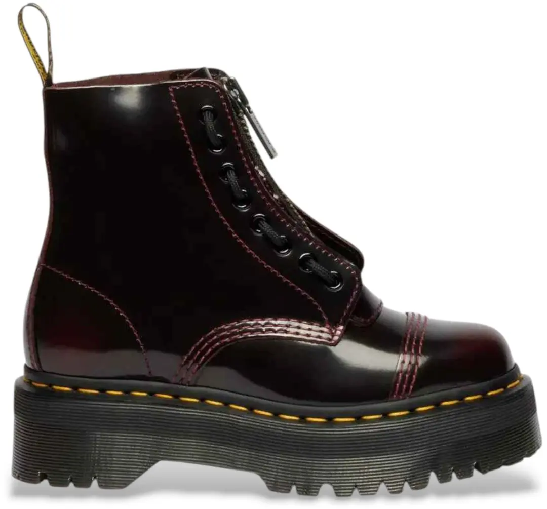 Dr Martens Sinclair Arcadia kersenrode leren laarzen