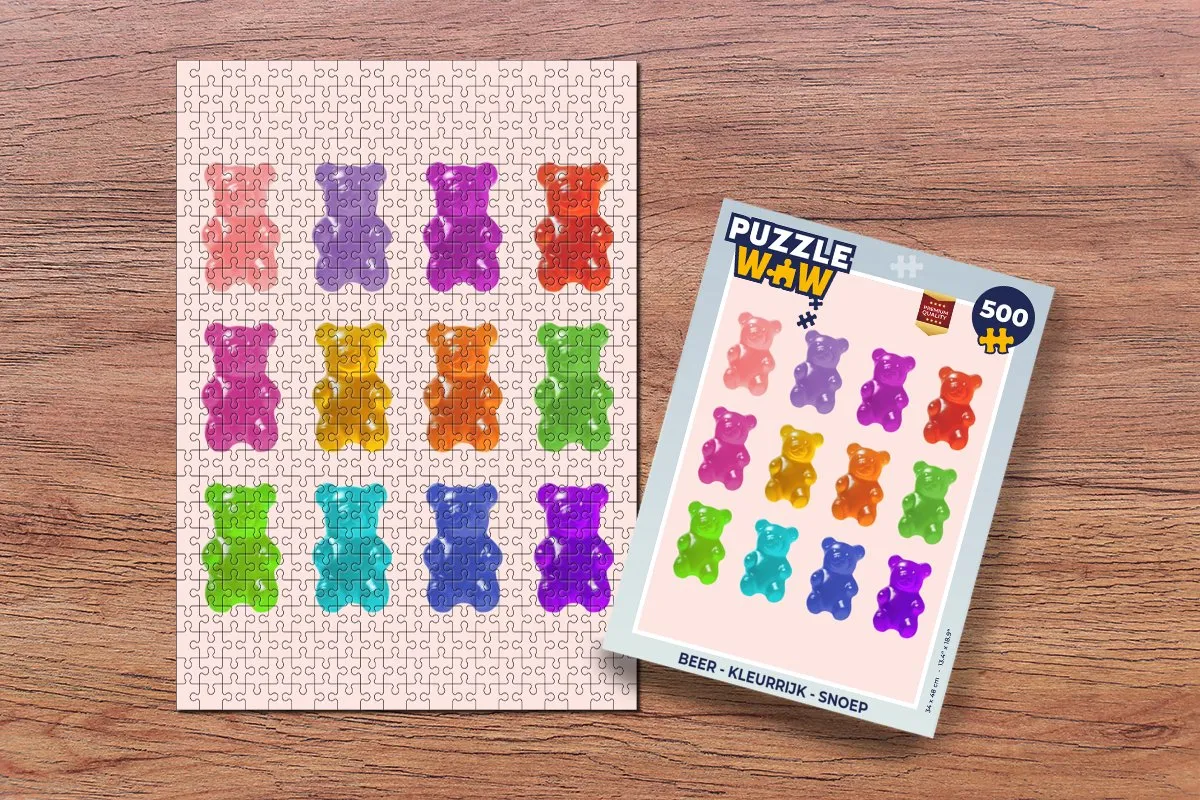 Puzzel Beer - Kleurrijk - Snoep - Legpuzzel - Puzzel 500 stukjes