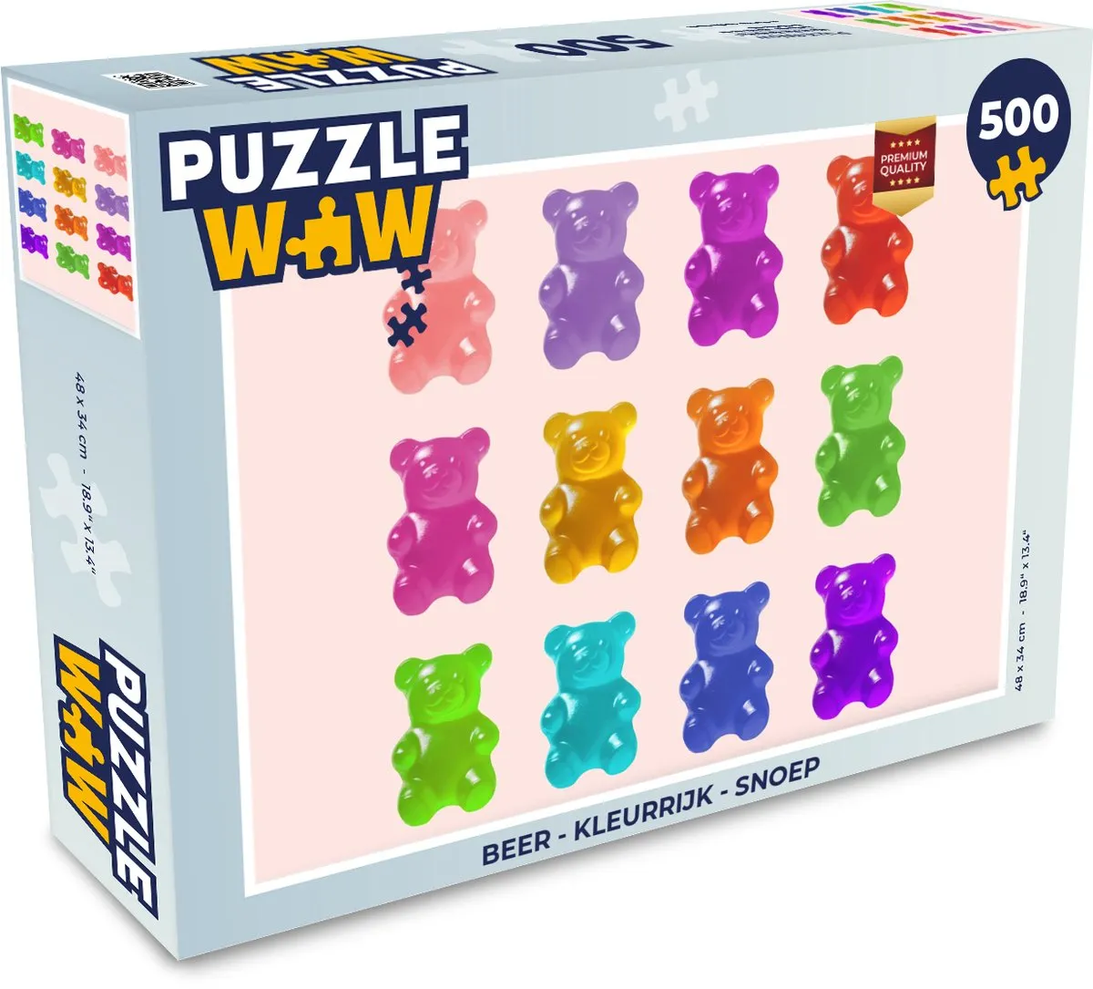 Puzzel Beer - Kleurrijk - Snoep - Legpuzzel - Puzzel 500 stukjes