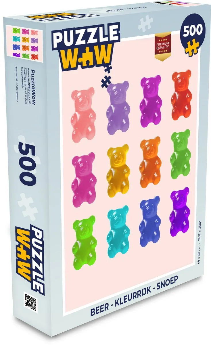 Puzzel Beer - Kleurrijk - Snoep - Legpuzzel - Puzzel 500 stukjes