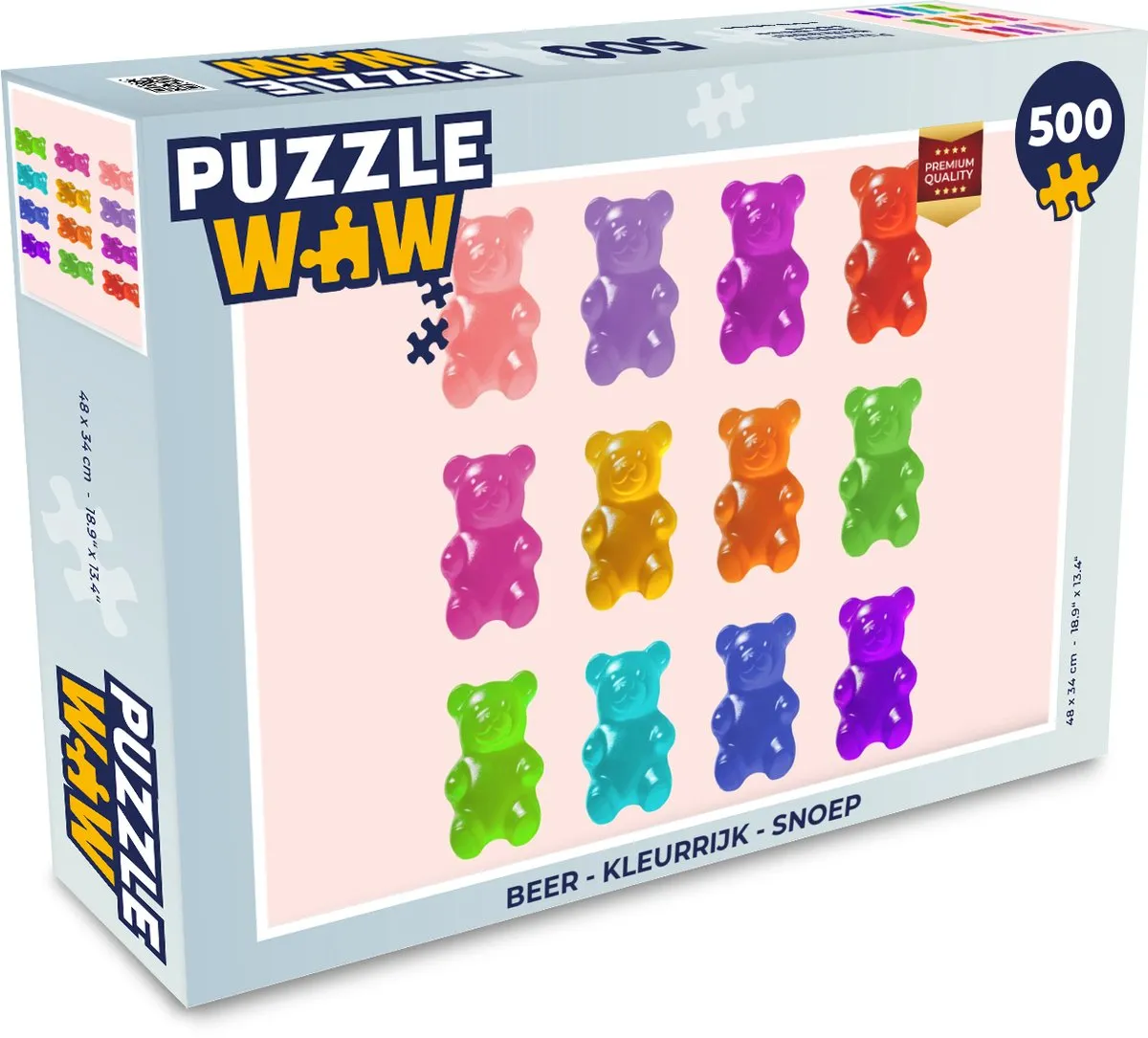 Puzzel Beer - Kleurrijk - Snoep - Legpuzzel - Puzzel 500 stukjes